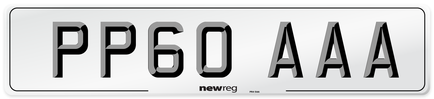 PP60 AAA Number Plate from New Reg